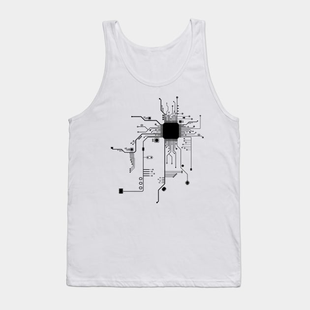 Heart Circuit Board Tank Top by Printadorable